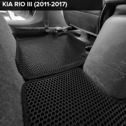 3D коврики EVA с бортами Kia Rio III седан, хэтчбек, универсал (2011-2017)